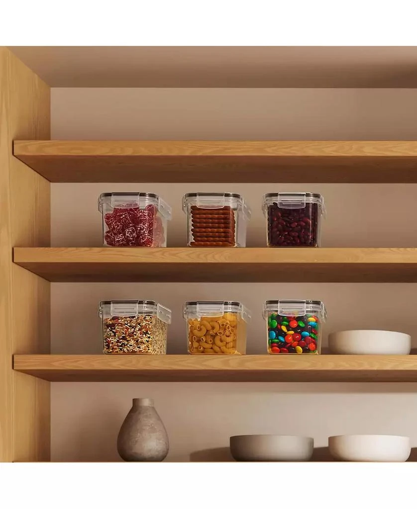 Sorbus 6 Pack (0.8L/27.05 Oz) Airtight Food Storage Containers with Locking Lids, Measuring Spoons 
Labels 2