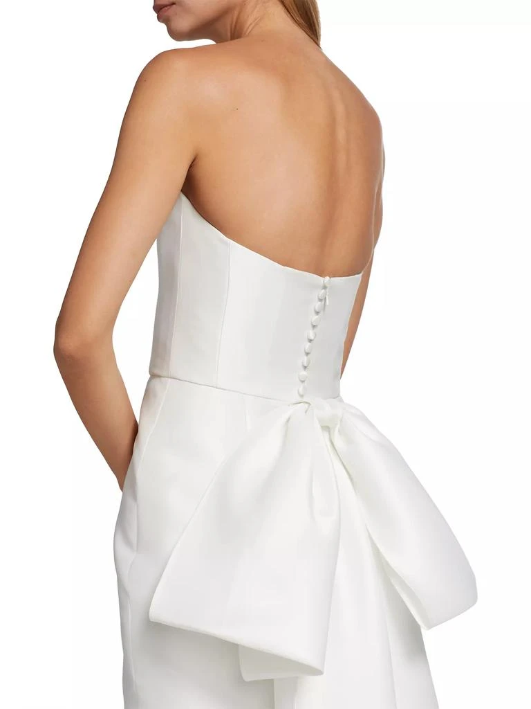 Amsale Bow-Back Mikado Satin Bridal Dress 6