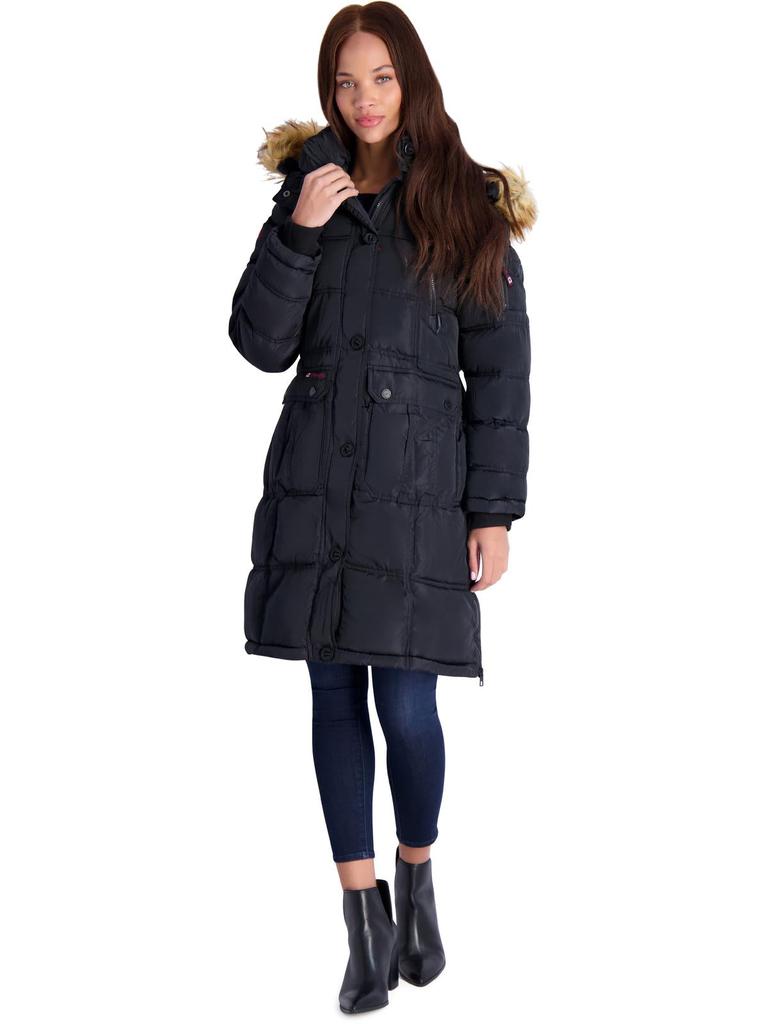 Canada Weather Gear Womens Faux Fur Heavyweight Puffer Coat