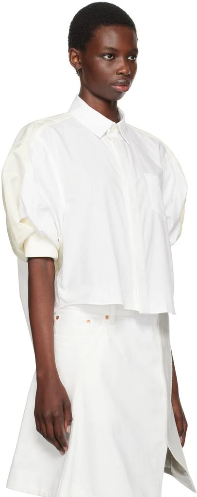 Sacai White Puff Sleeve Shirt 2