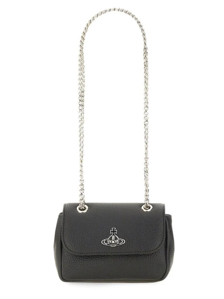 Vivienne Westwood Compact Black Wallet With Minimalist Design And Smooth Finish