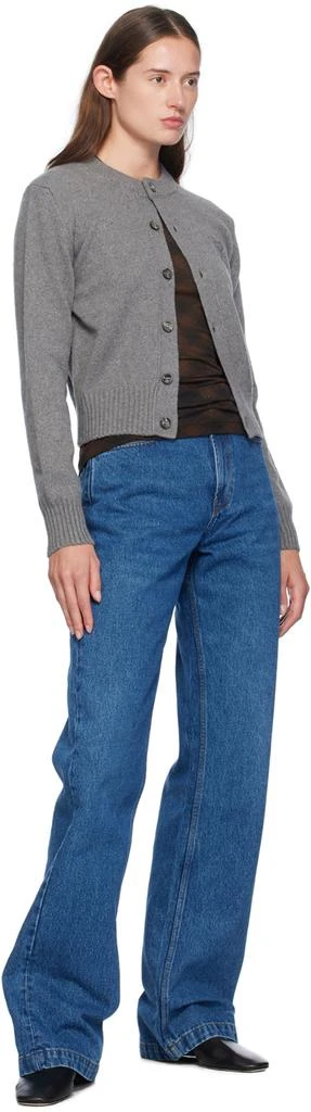 AMI Gray Cashmere Ami de Cœur Cardigan 4
