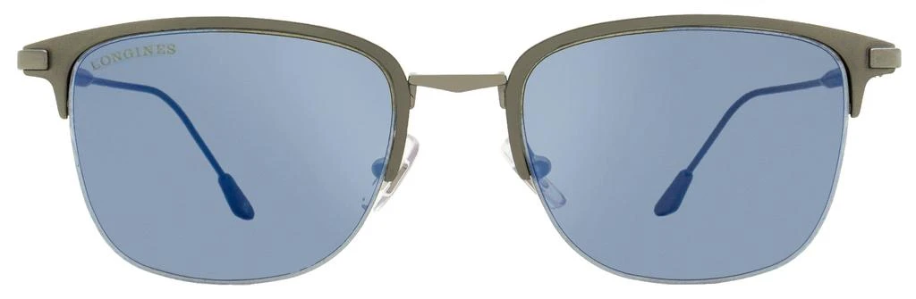 Longines Longines Men's Rectangular Sunglasses LG0022 09C Matte Gunmetal/Blue 53mm 2