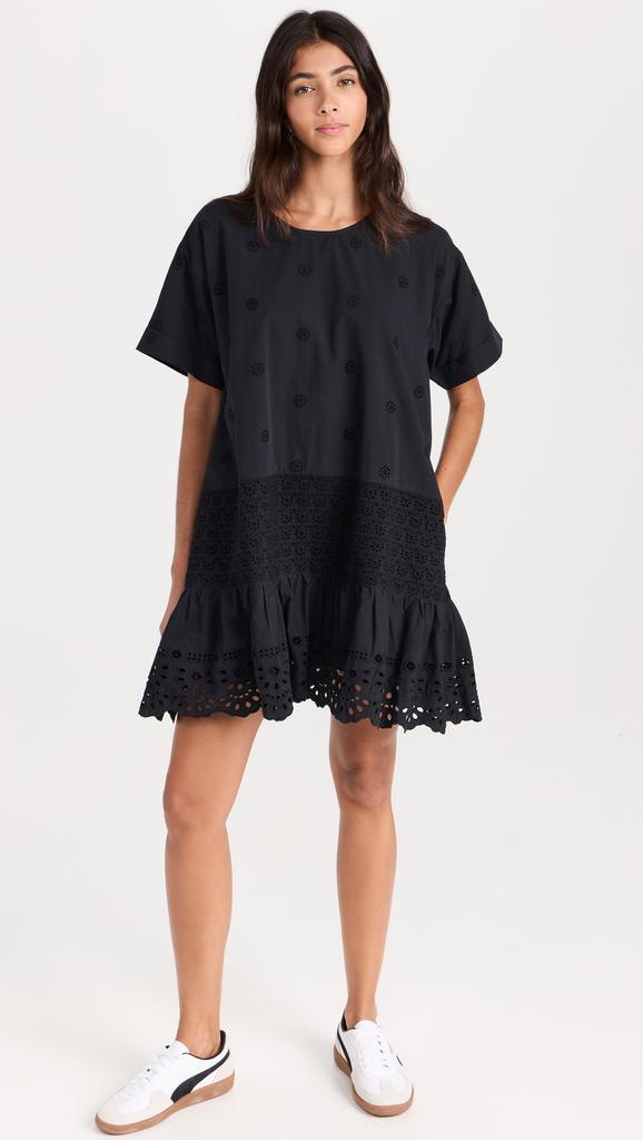 Sea Elysse Embroidery Short Sleeve Tunic Dress