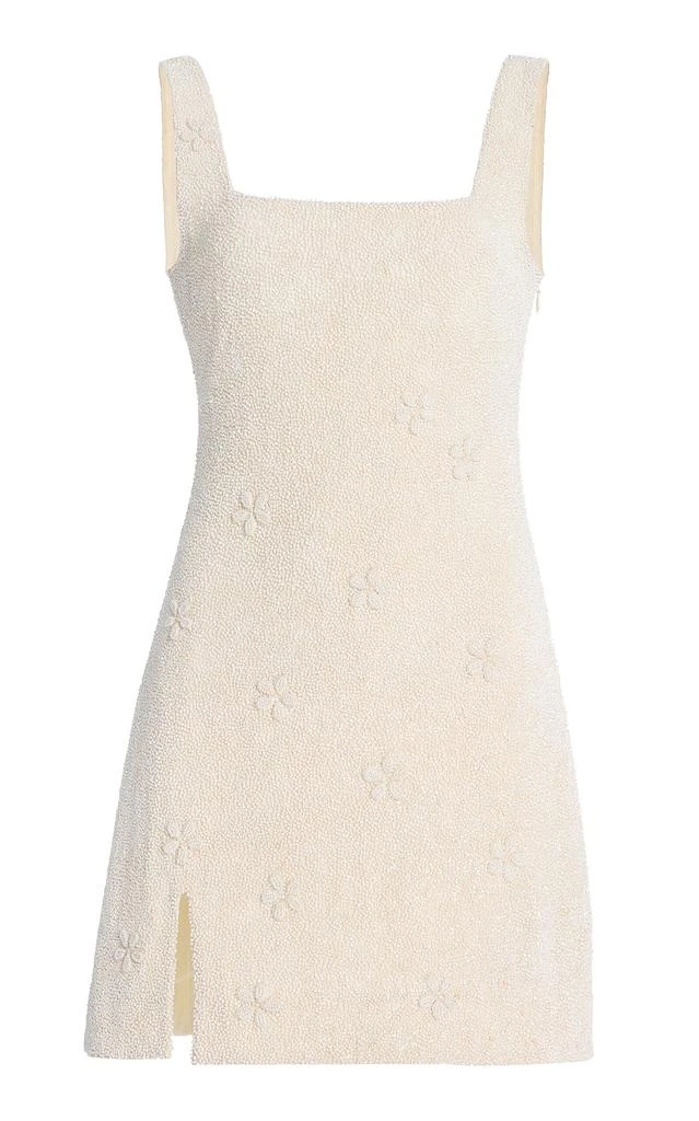 Staud STAUD - Le Sable Beaded Mini Dress - Ivory - L - Moda Operandi 1