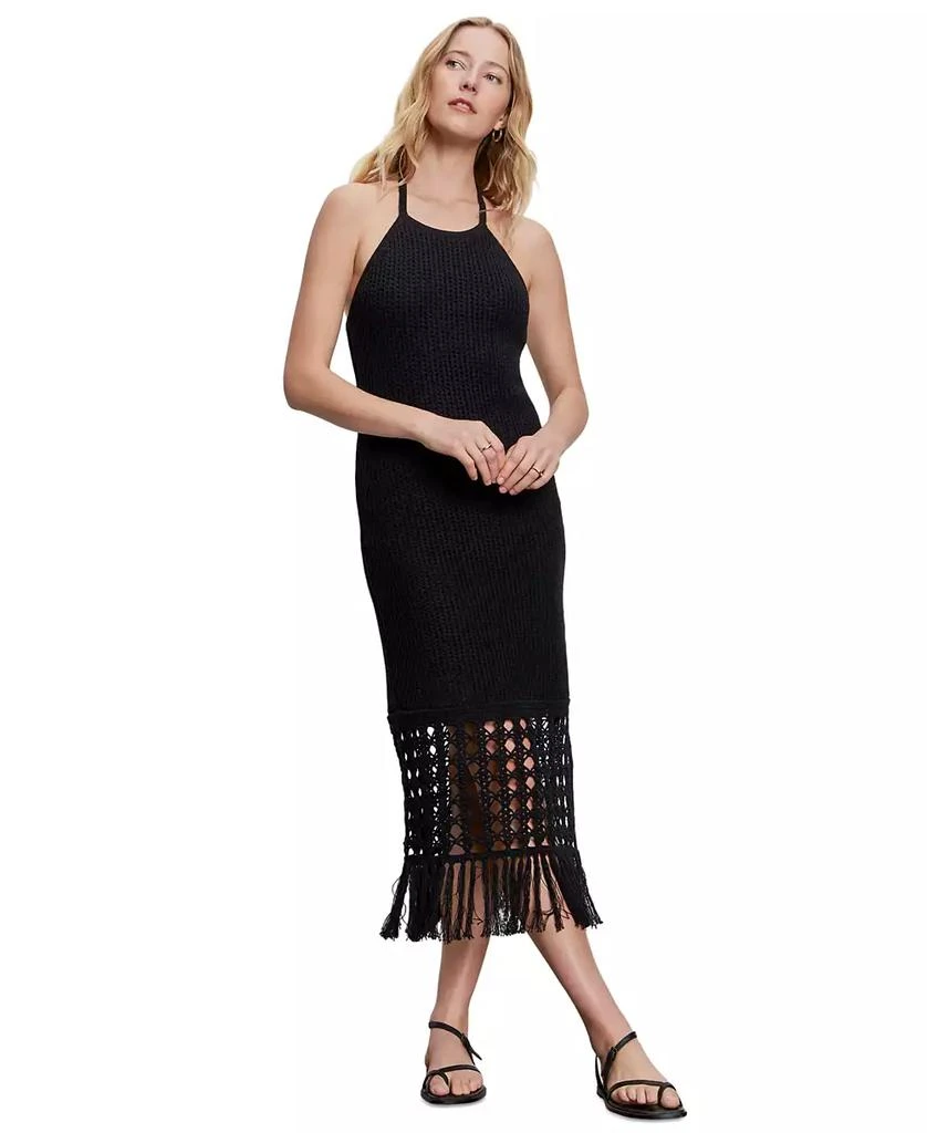 Sanctuary Women's Promenade Cotton Crochet Fringe-Hem Dress 6