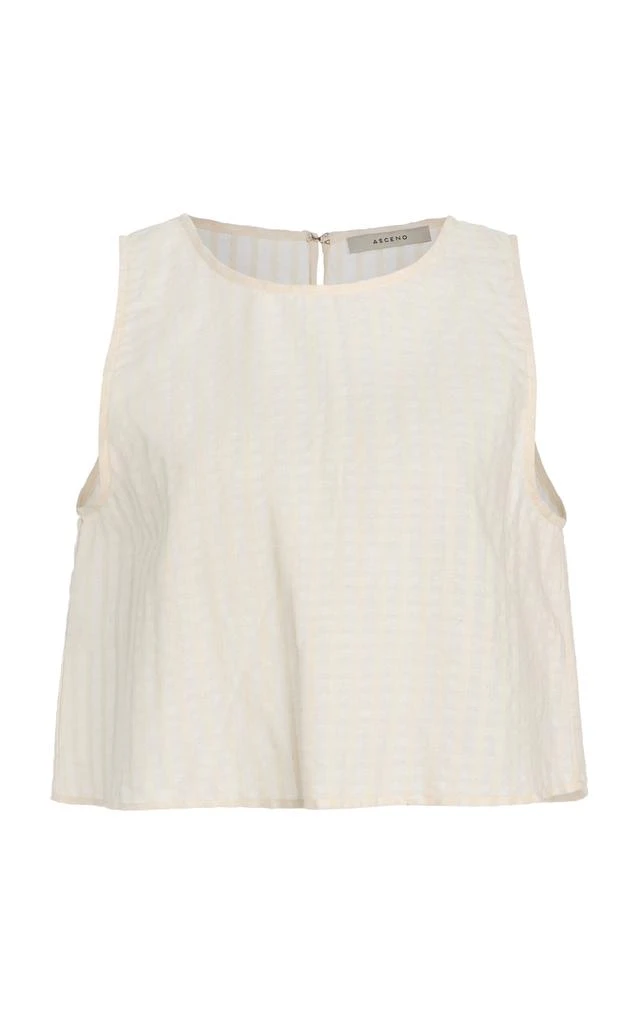 Asceno Asceno - The Kobe Cotton-Linen Top - White - L - Moda Operandi 1