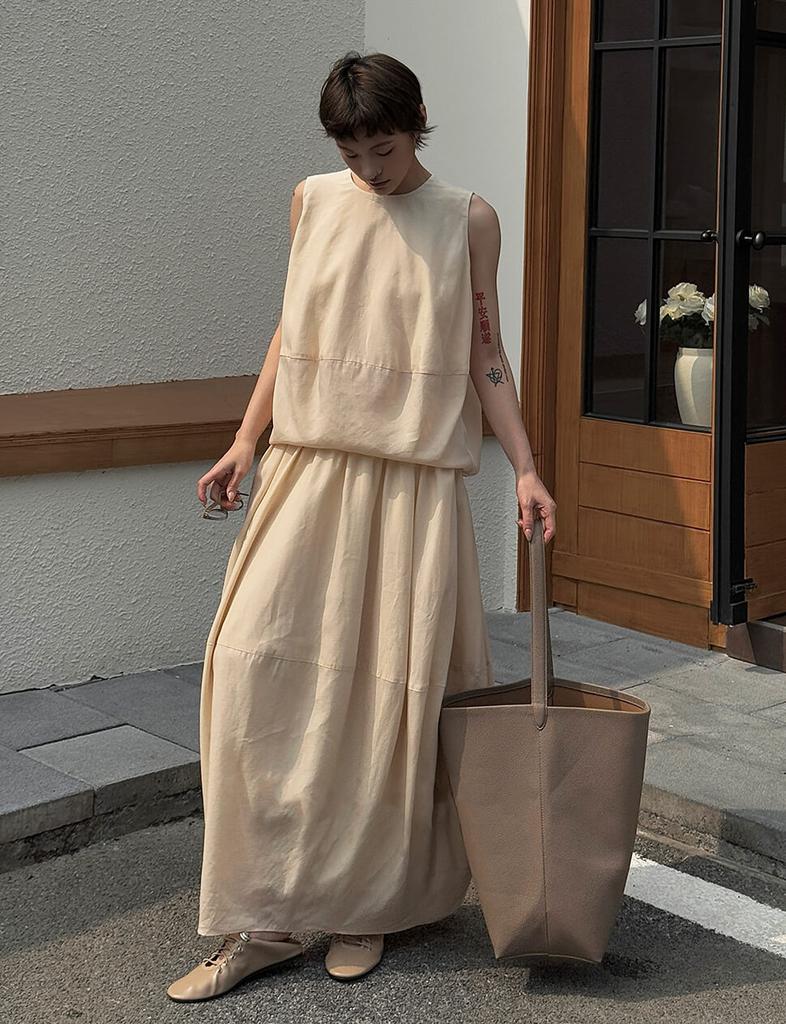 Pixie Market Beige Cocoon Top-PREORDER