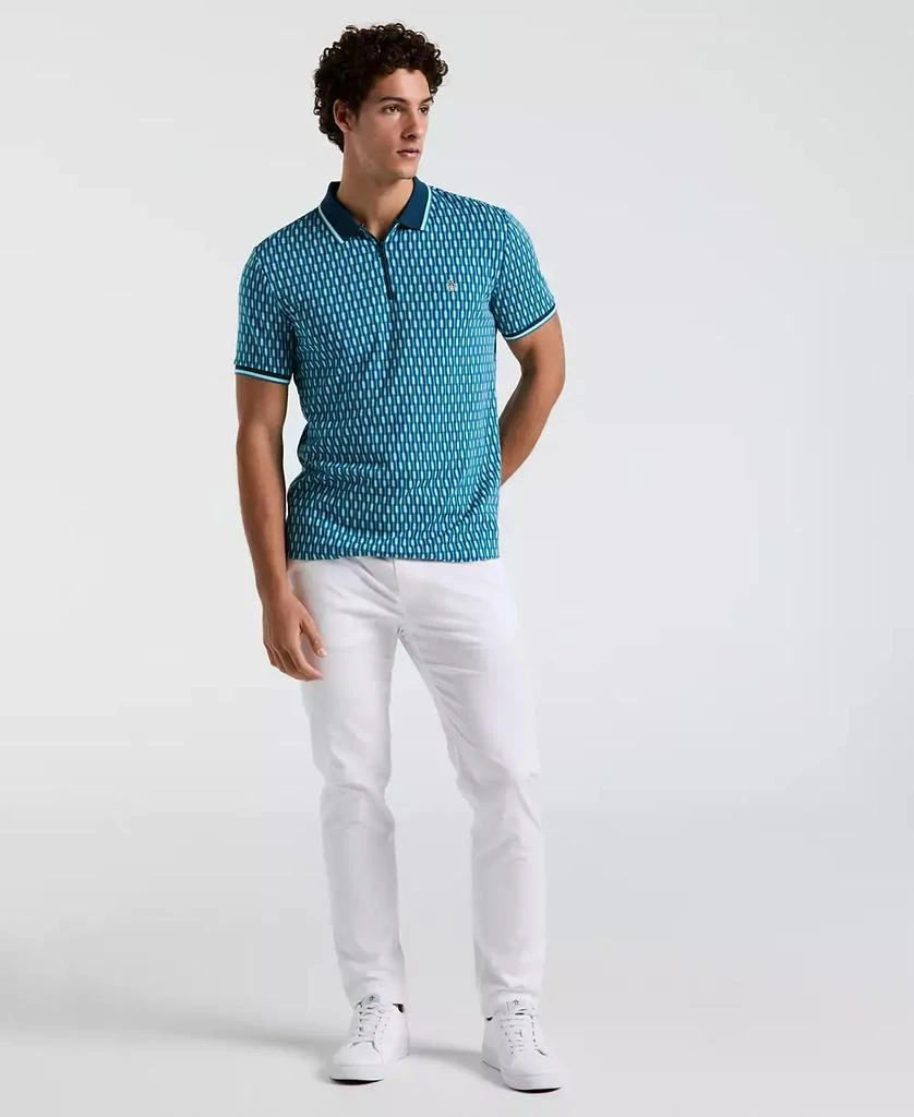 Original Penguin Men
s Slim Fit Short Sleeve Tipped Jacquard Polo Shirt 4
