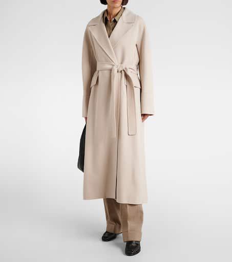 【送料 関税込】’S Max Mara Malika wool wrap coat Malika wool wrap coat in brown - The Row | Mytheresa