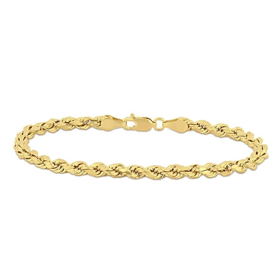 Amour Rope Chain Bracelet In 14K Yellow Gold 7.25 inches