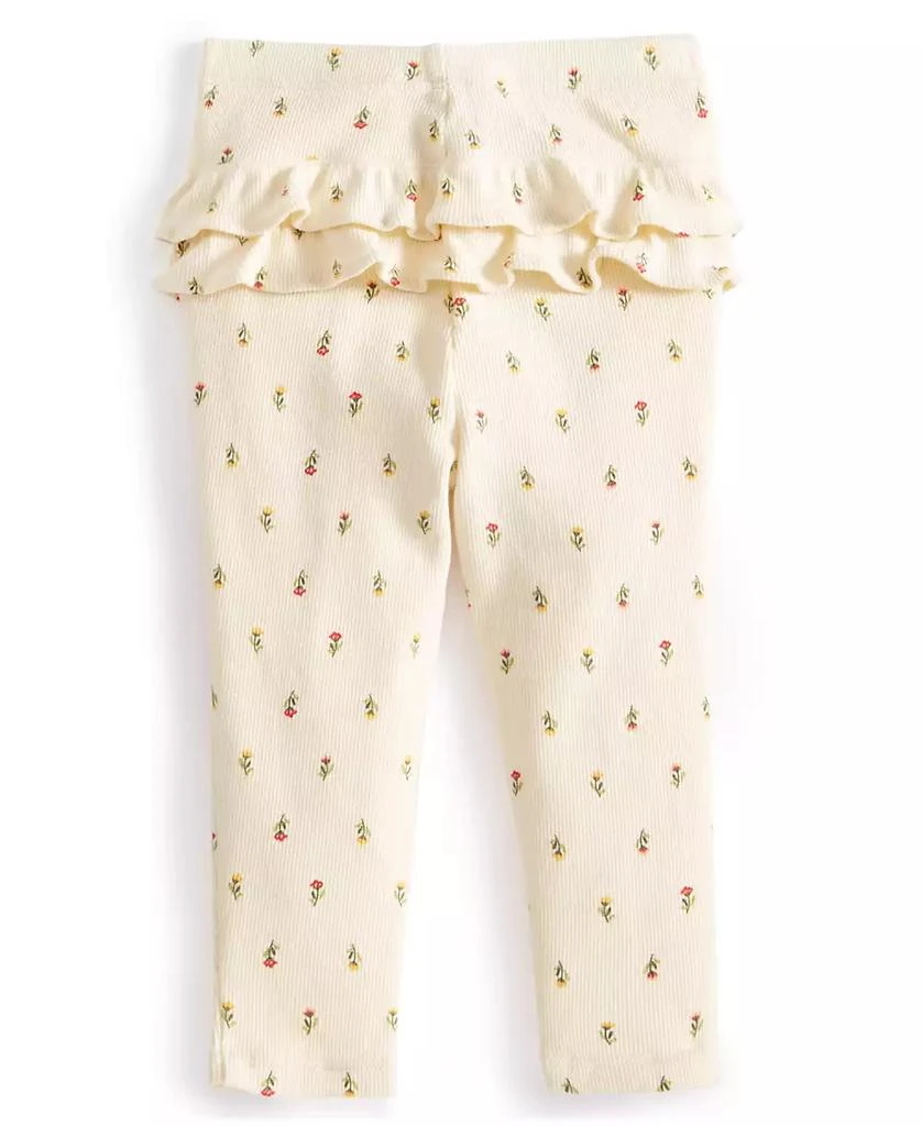 First Impressions Baby Girls Felicity Field Floral-Print Ribbed Ruffled-Back Leggings, Created for Macy's 3
