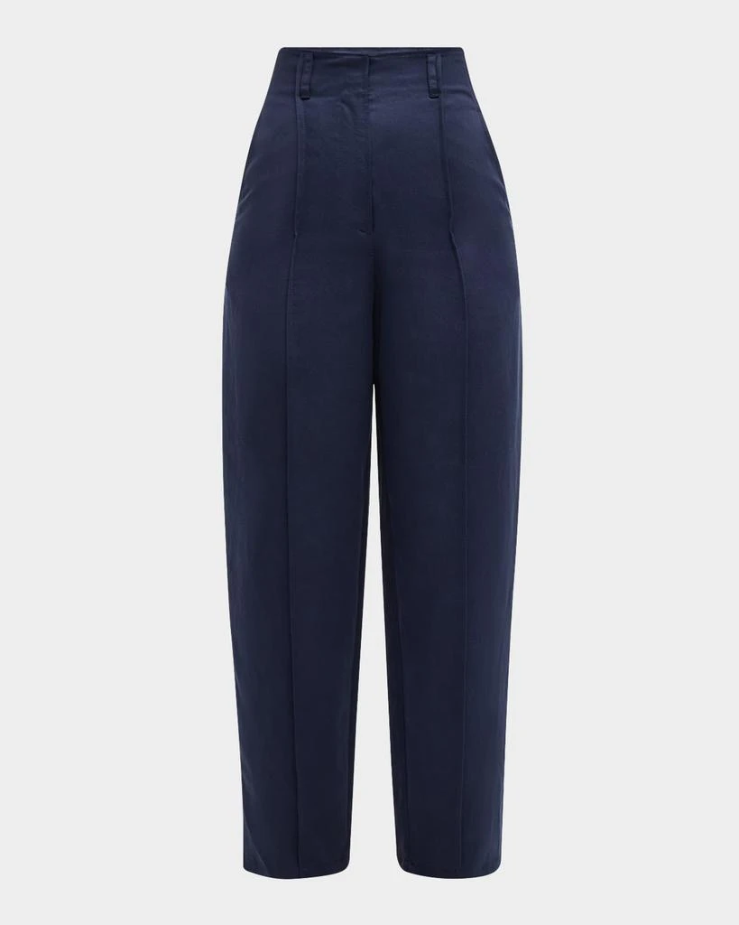 Ulla Johnson Lielle High-Rise Tapered Pintuck Pants 1