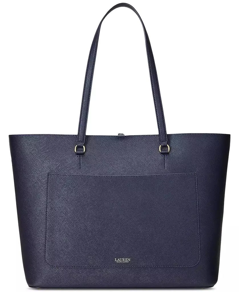 Ralph Lauren Karly Crosshatch Leather Large Tote 2