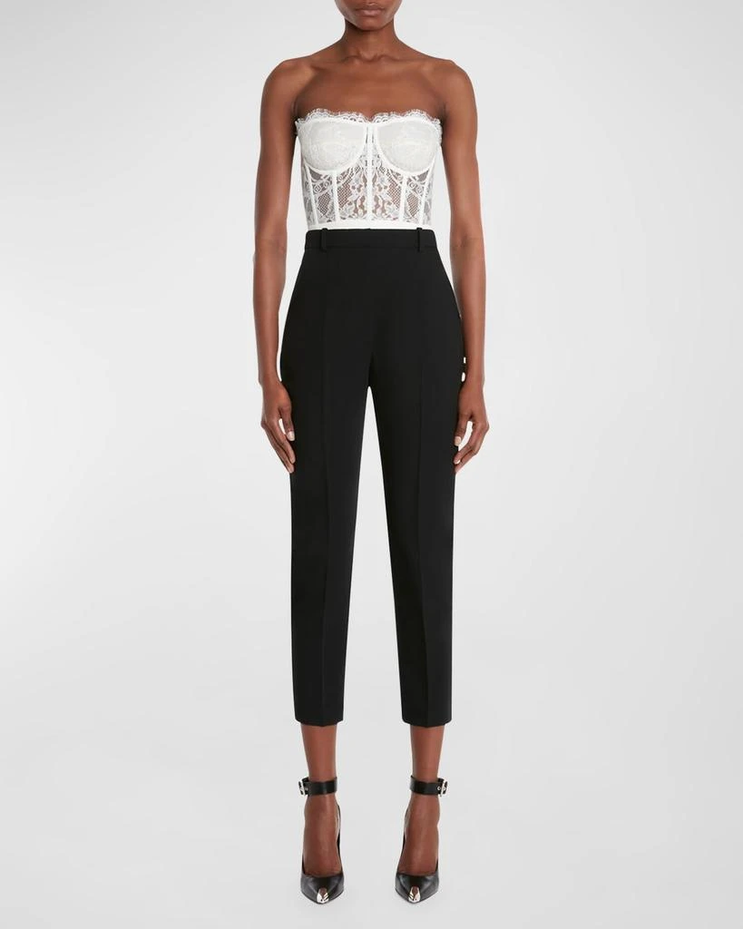 Alexander McQueen Strapless Lace Bustier Top 2