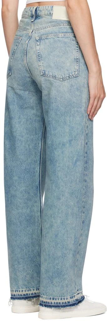 rag & bone Blue Logan Wide-Leg Jeans 3