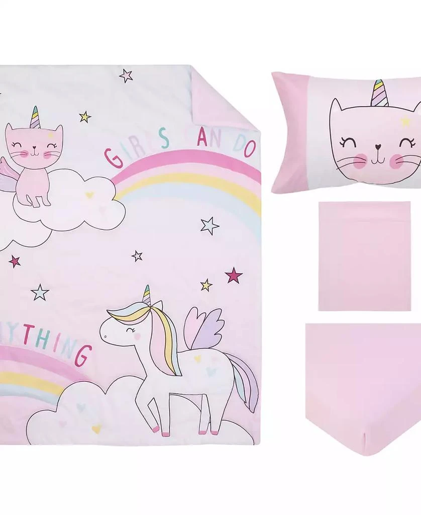 Macy's The Caticorn Girl Power 4 Piece Toddler Bedding Set 7