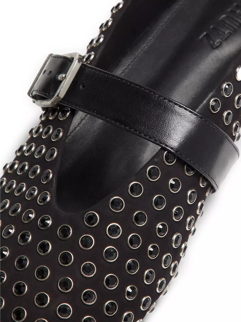 Schutz Eiza Shine Studded Nubuck Ballet Flats 6