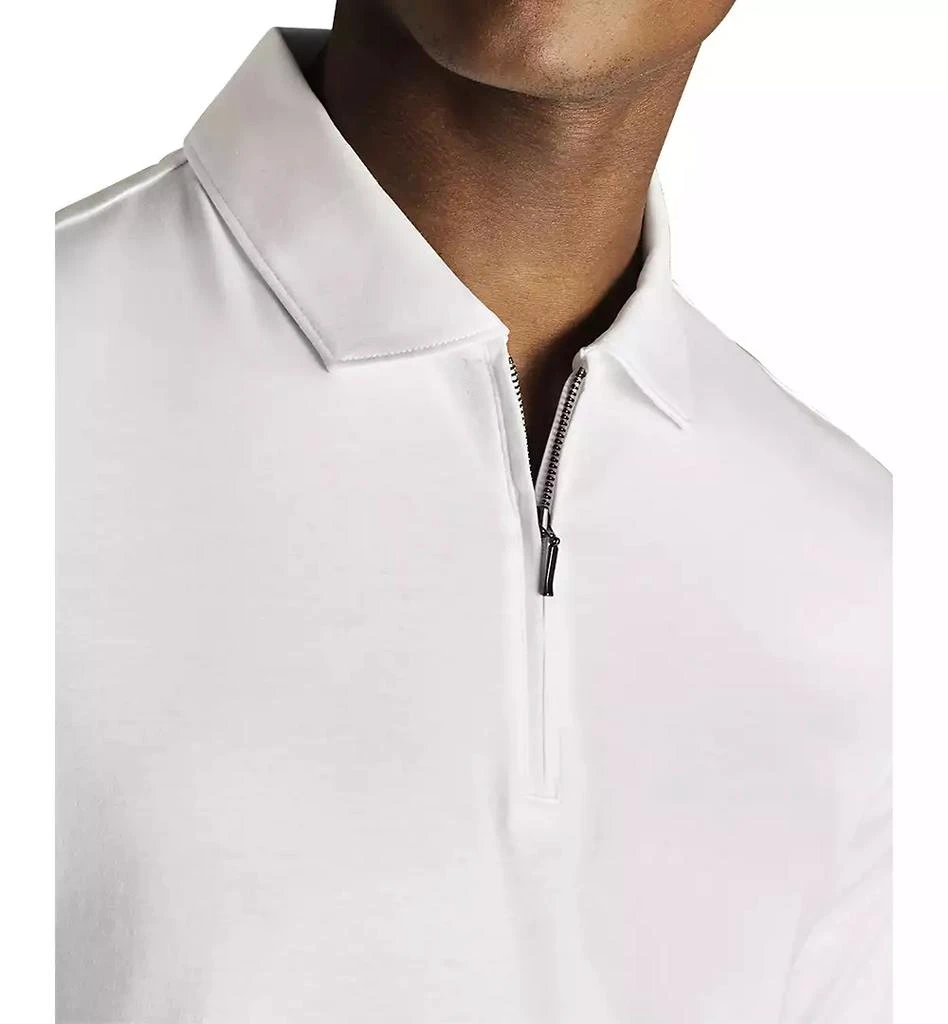 Charles Tyrwhitt Men's Mercerized Cotton Short Sleeve Zipper Polo Shirt 2