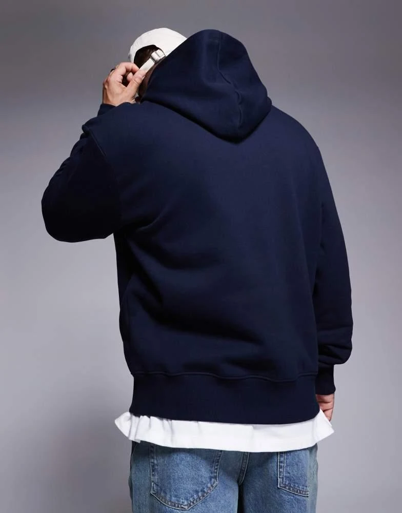 ASOS ASOS DESIGN premium heavyweight oversized hoodie 400gsm in navy 3