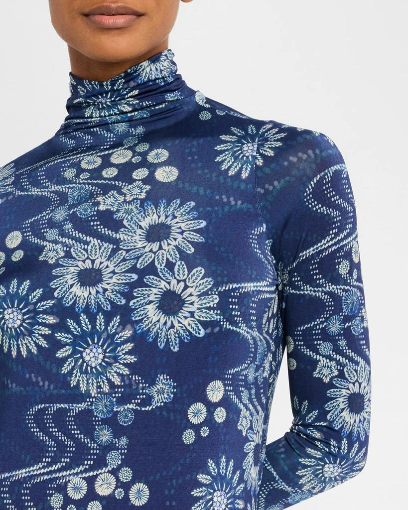 Marie Oliver Paxton Floral-Print Turtleneck Midi Dress 5