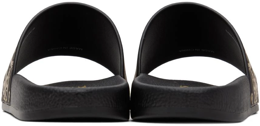 Versace Black Graphic Slides 2