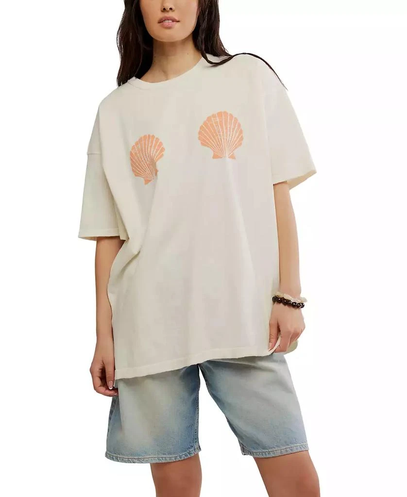 Free People Women's Shell Graphic Cotton Short-Sleeve T-Shirt 1