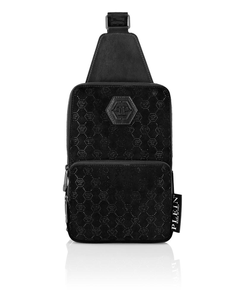 Philipp Plein Leather Cross-Body Monogram Strass