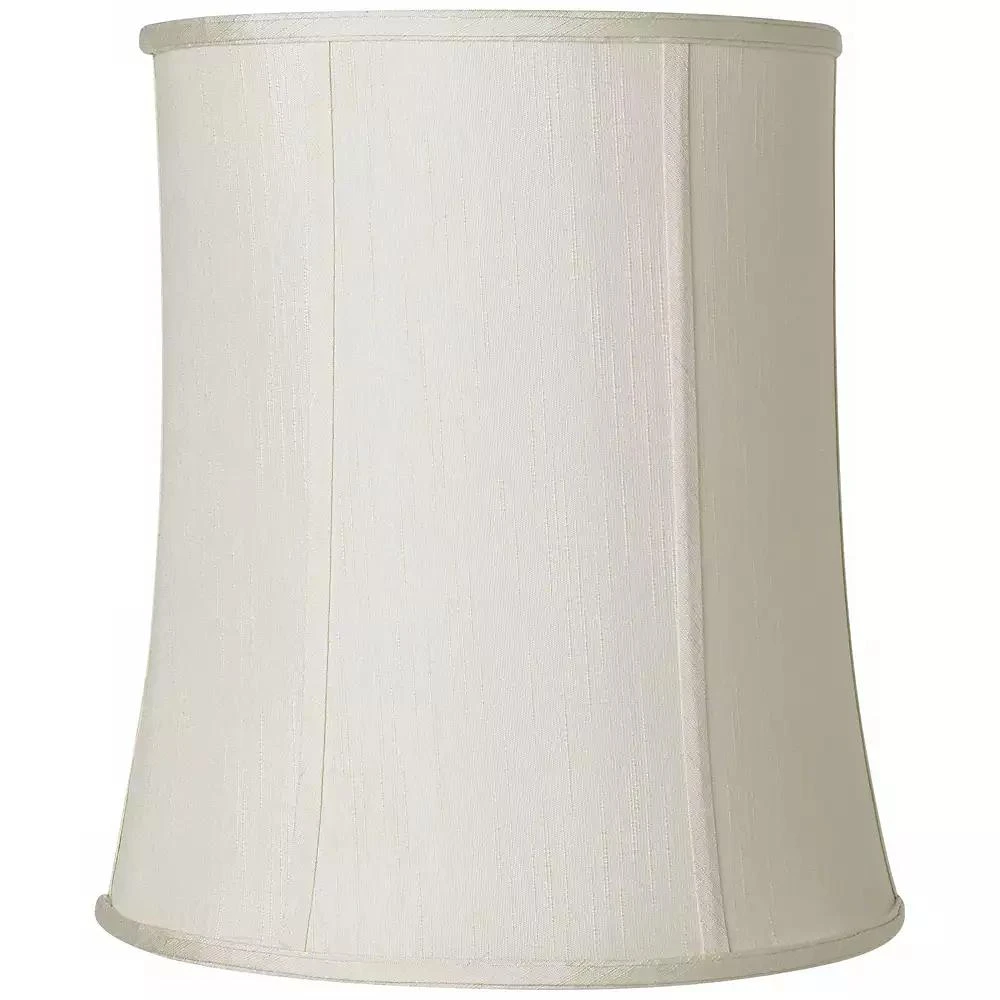 Springcrest Imperial Shade Creme Medium Deep Drum Lamp Shade 12" Top x 14" Bottom x 16" High (Spider) Replacement with Harp and Finial