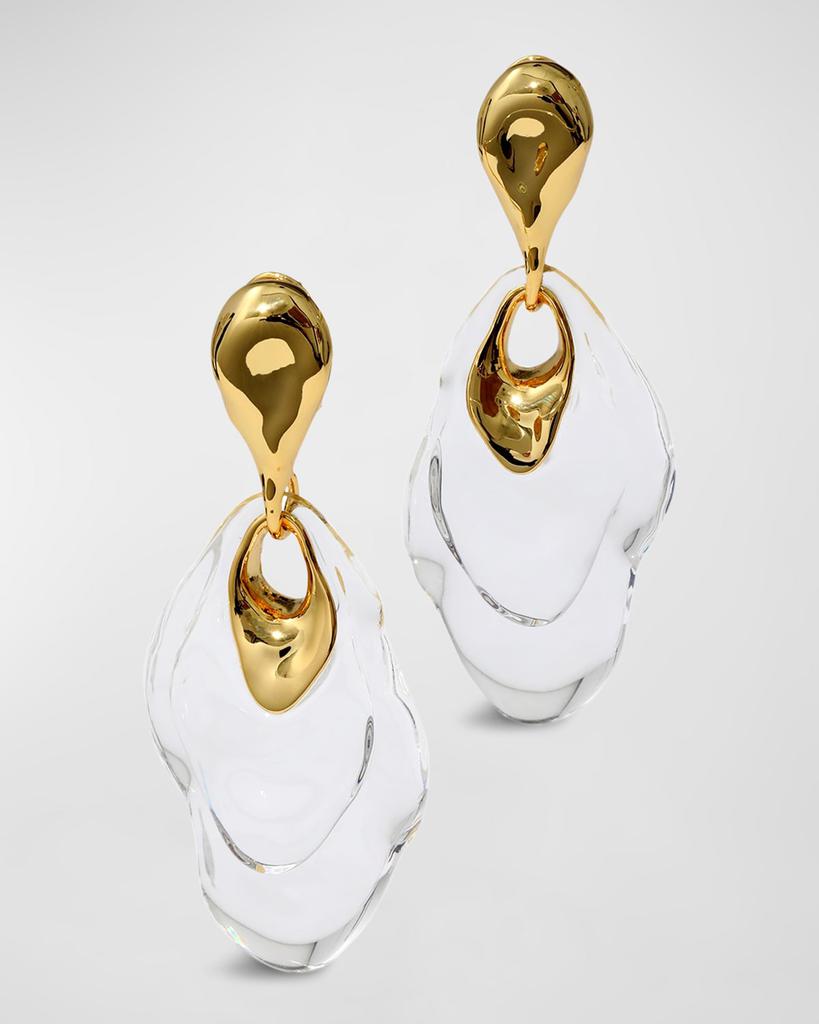 Alexis Bittar Liquid Lucite Ripple Drop Earrings