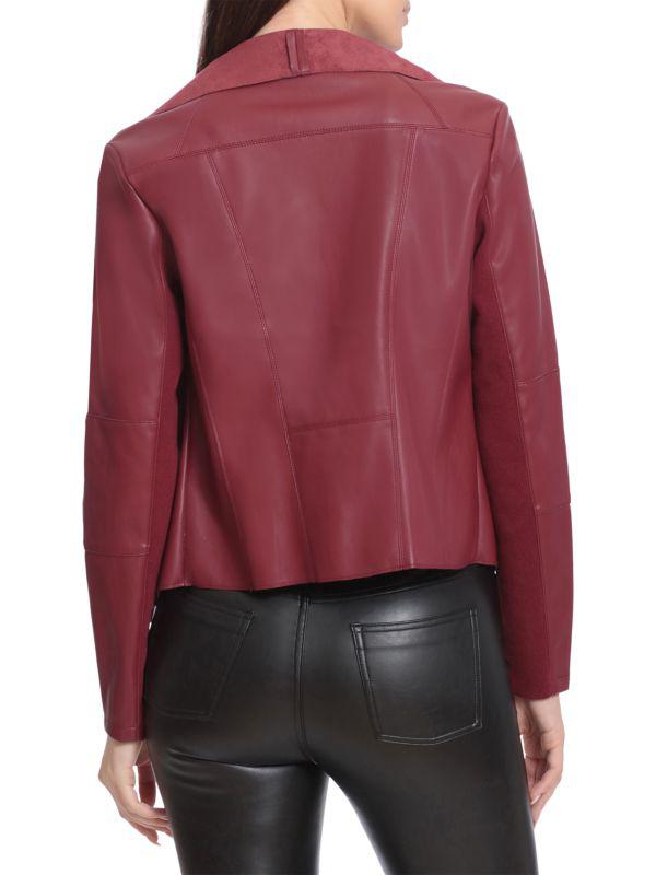 Bagatelle Open Front Faux Leather Jacket