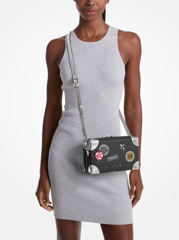 Michael Kors Jeanie Small Embellished Signature Logo Crossbody Bag 4