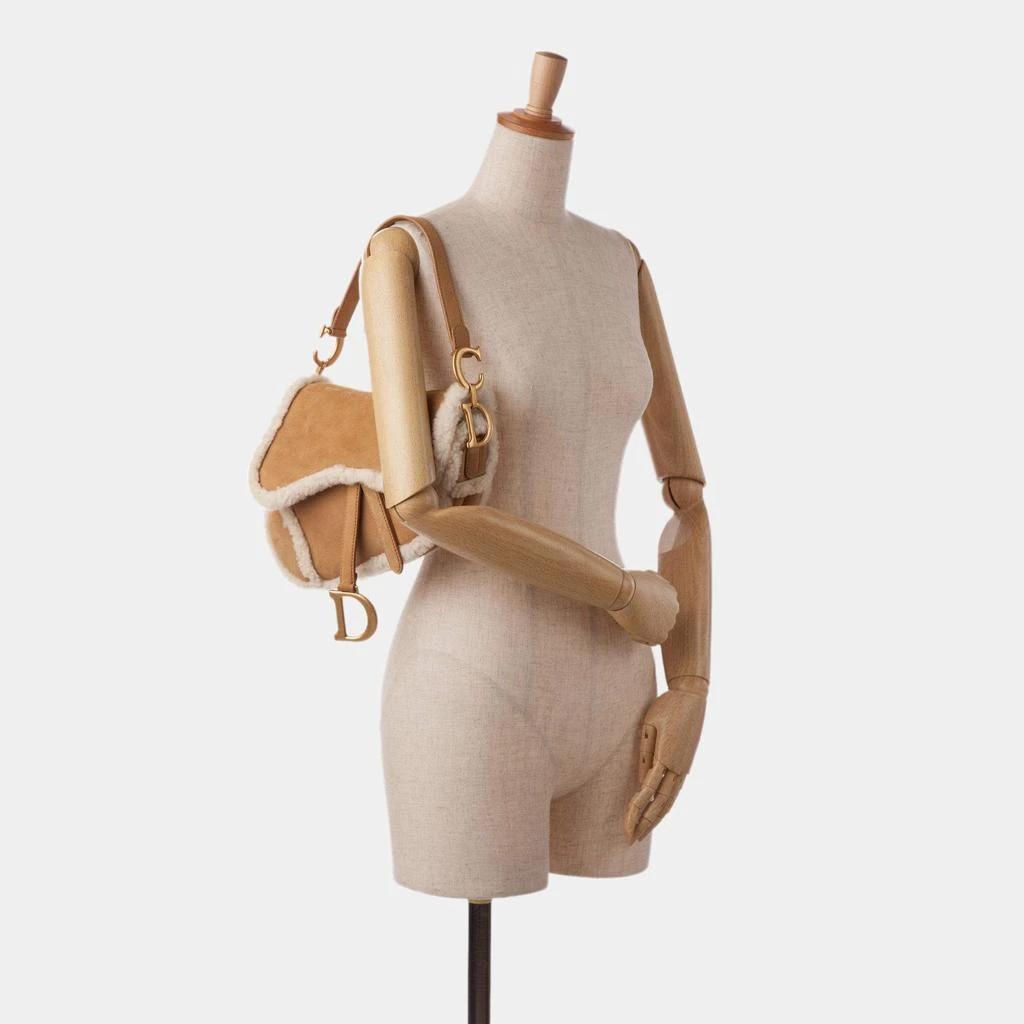 Dior Dior Brown Shearling Saddle Bag 10