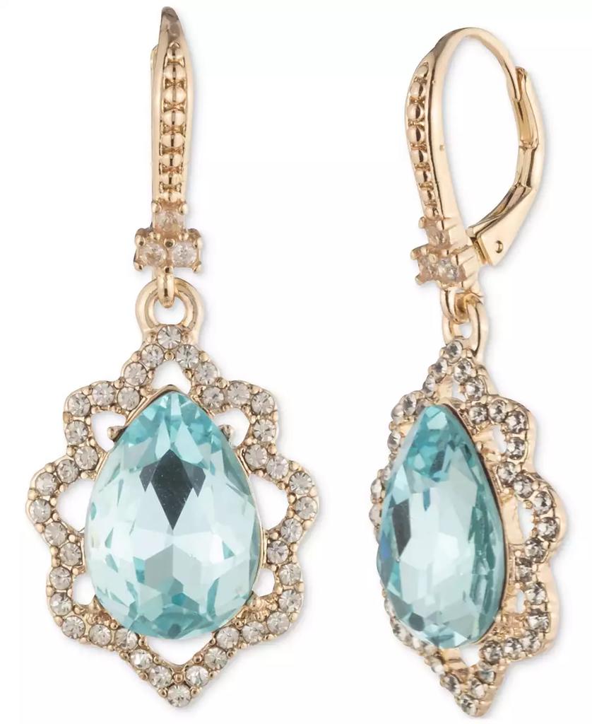 MARCHESA Gold-Tone Mixed Crystal Drop Earrings