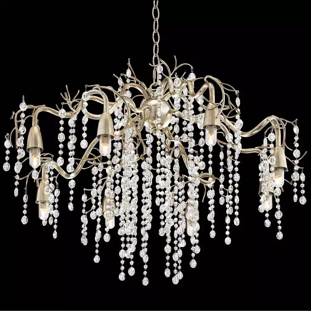 Possini Euro Design Branches Chandelier with Clear Crystal 8-Light Fixture for Dining Room, Kitchen Island or Entryway 5