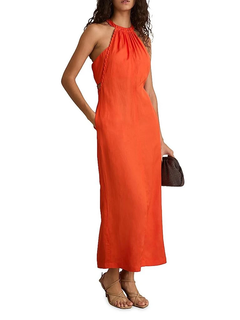 REISS Erika Craft-Stitch Halterneck Dress 3
