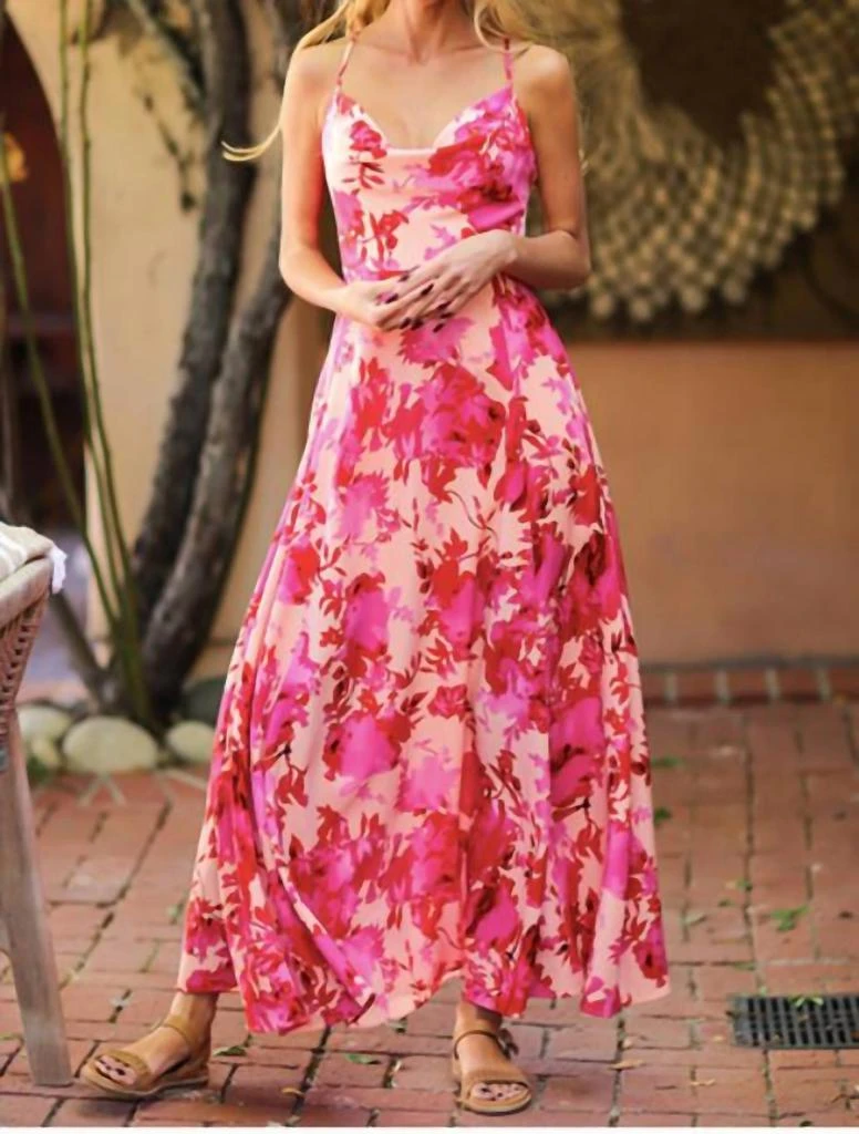 knee length dresses for ladies Aakaa Green Petunia Dress – Flame and Flamingo main image 1