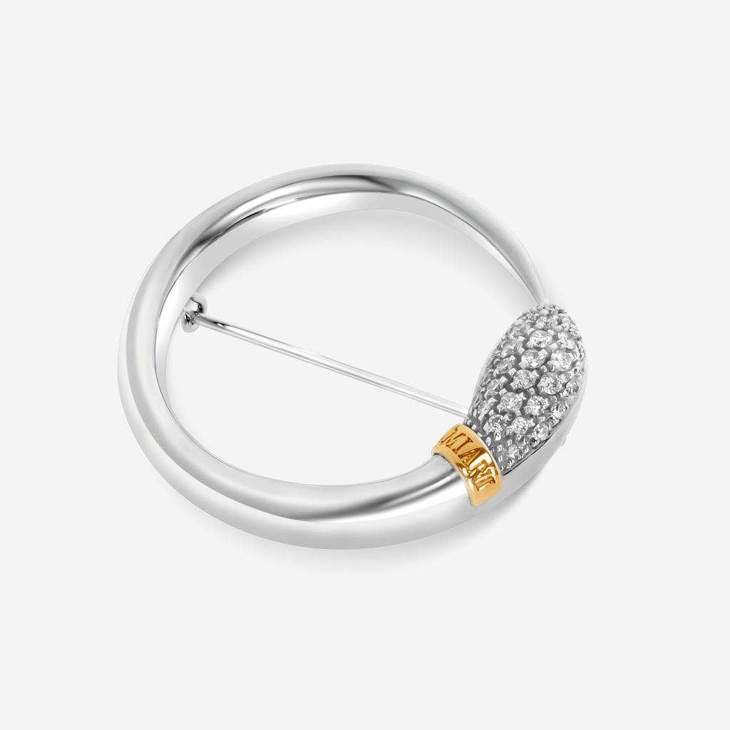 Damiani Damiani 18K White Gold and 18K Rose Gold, Diamond Pendant Brooch 64674