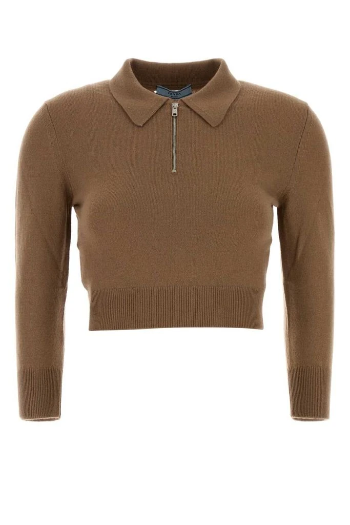 Prada Prada Half-Zipped Knitted Jumper 1