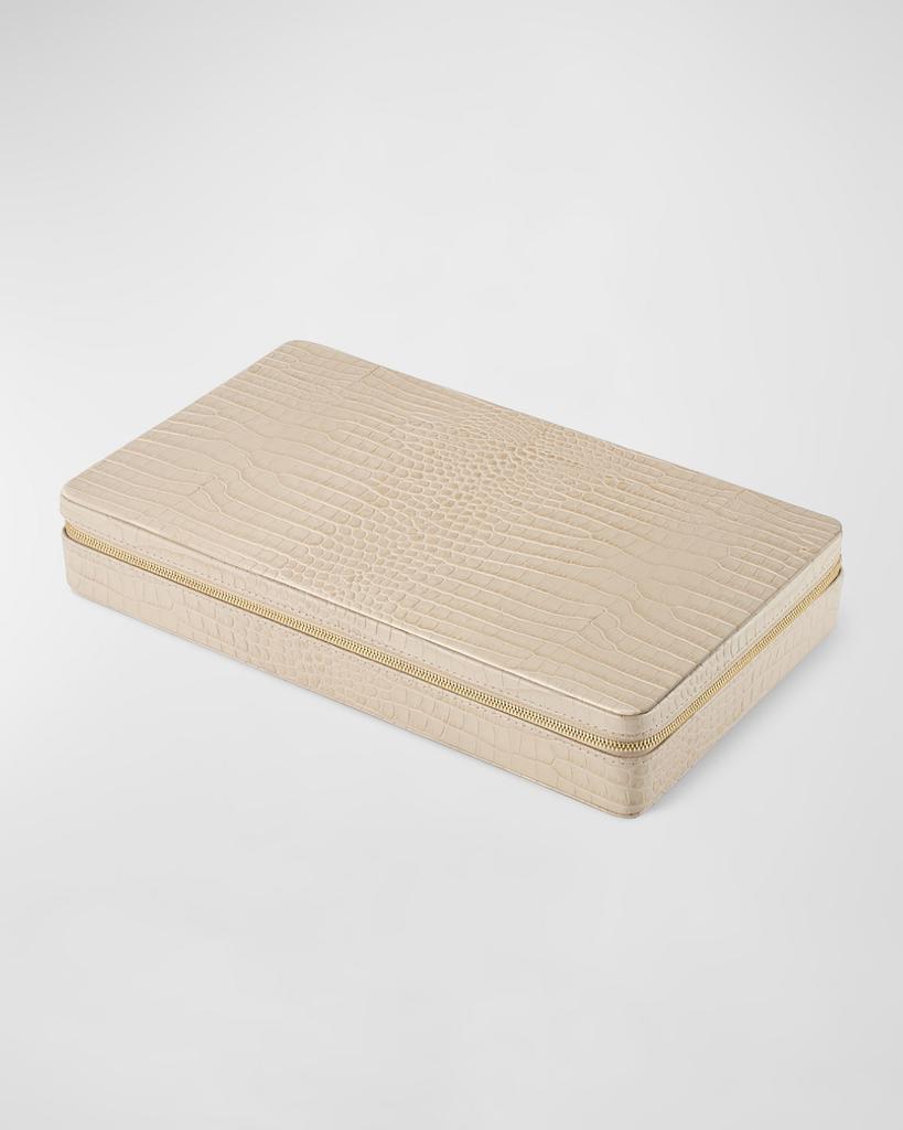 AERIN Enzo Leather Travel Chess Set