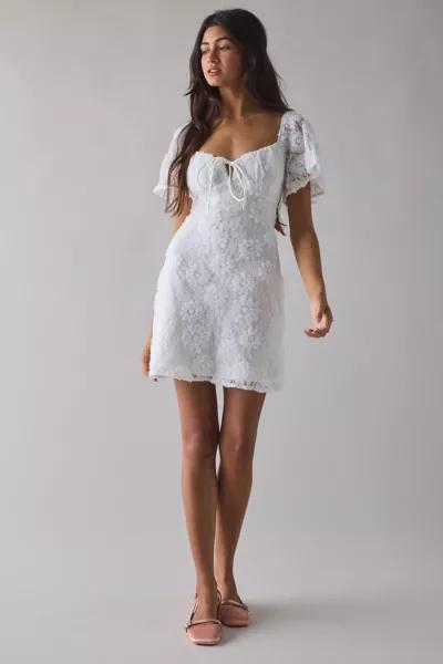 Kiss The Sky Kiss The Sky Textured Floral Mini Dress