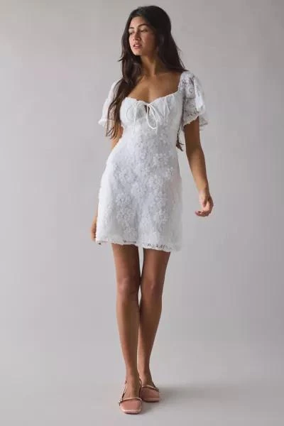 Kiss The Sky Kiss The Sky Textured Floral Mini Dress 1