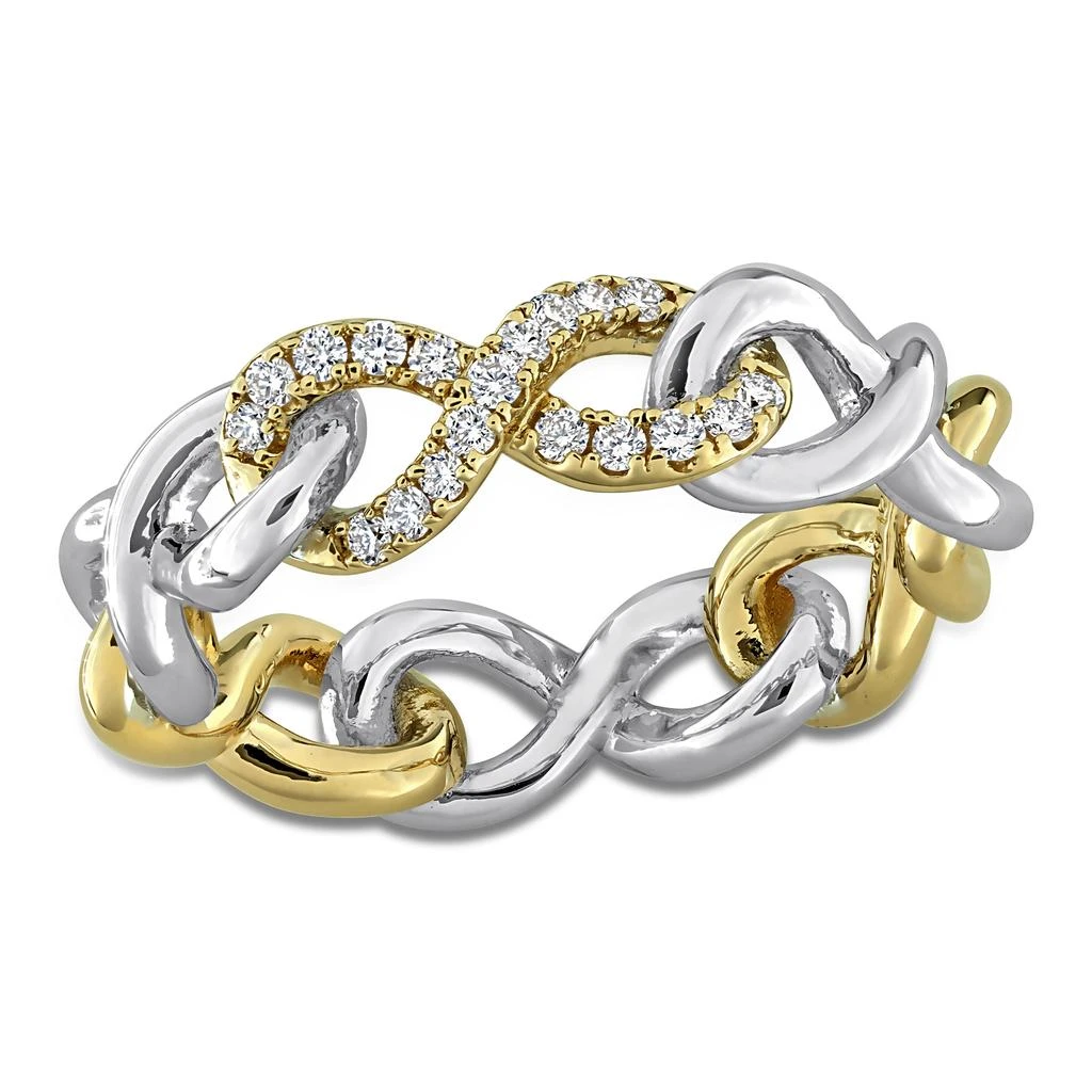 Mimi
Max Created Forever 1/5ct TW Lab-Grown Diamond Infinity Ring Two-Tone Sterling Silver