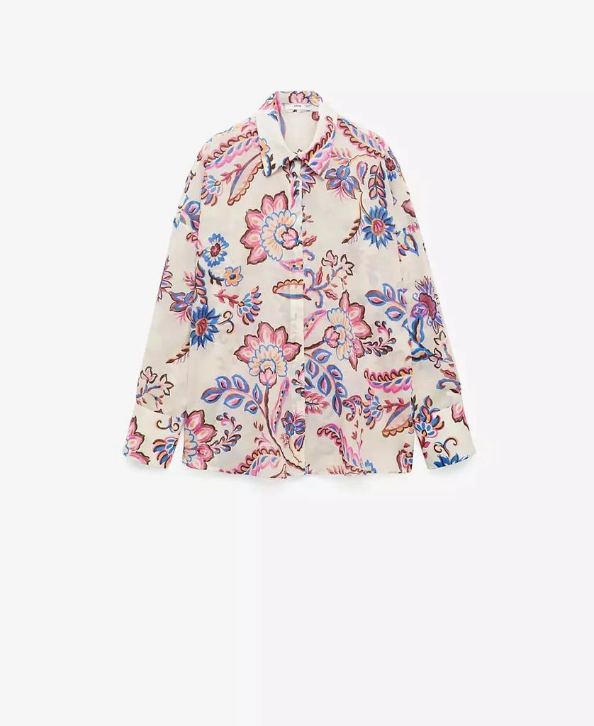 Mango Women's Printed Cotton Shirt 7