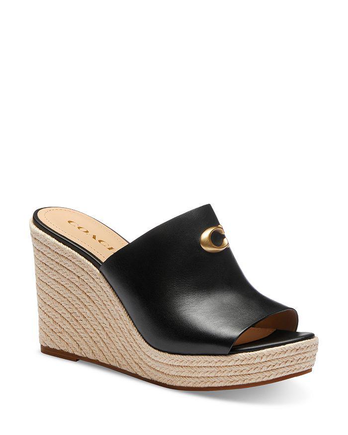 COACH Women's Gloria Espadrille Platform Wedge Sandals