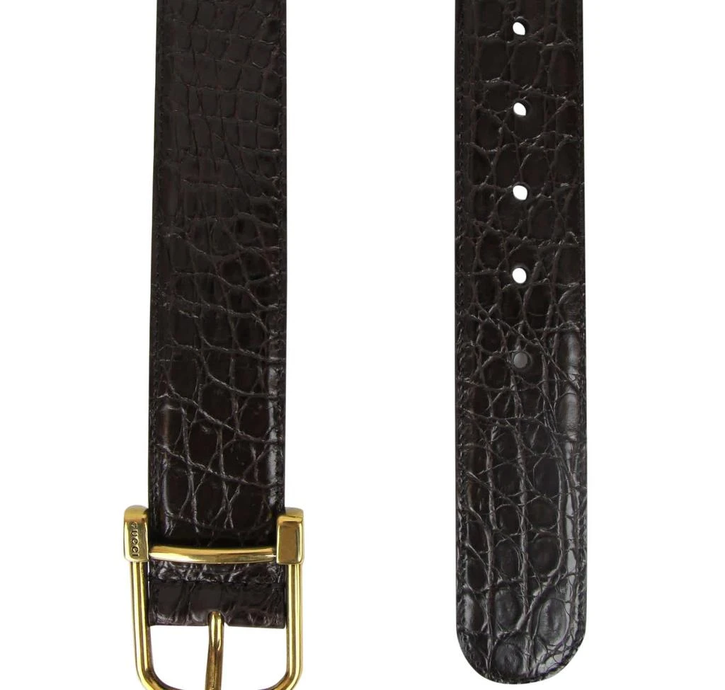 Gucci Women
s gold Square Buckle Crocodile Belt 5