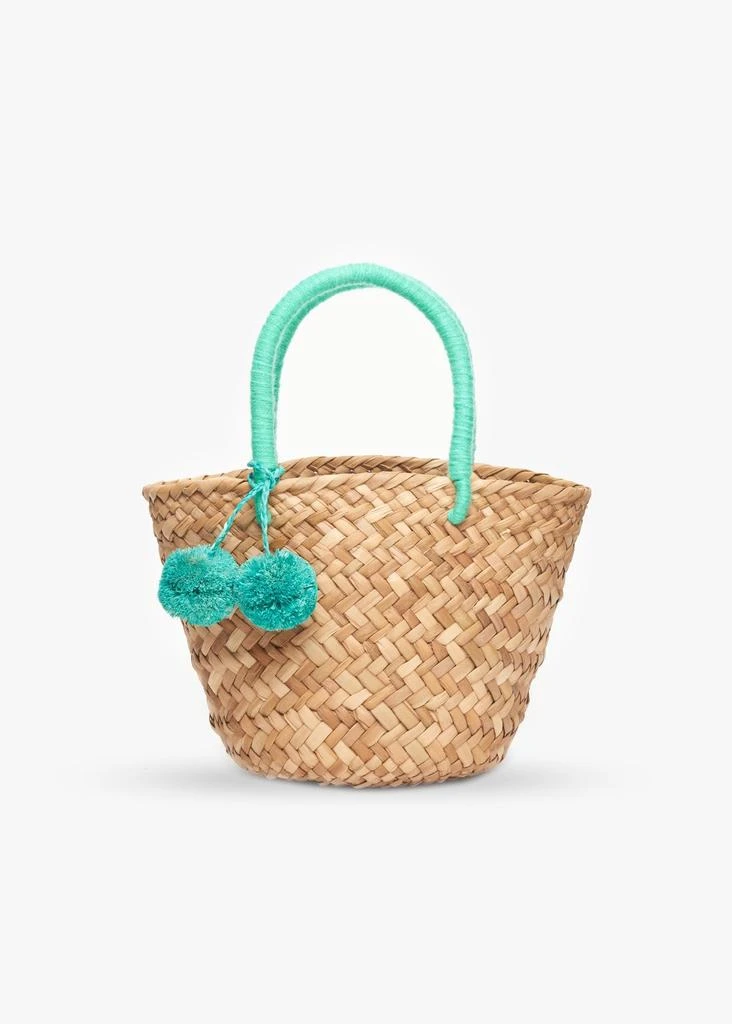 Kayu Mini St Tropez Pom Pom Straw Tote 5