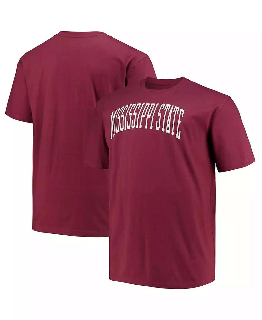CHAMPION Men's Maroon Mississippi State Bulldogs Big and Tall Arch Team Logo T-shirt 2