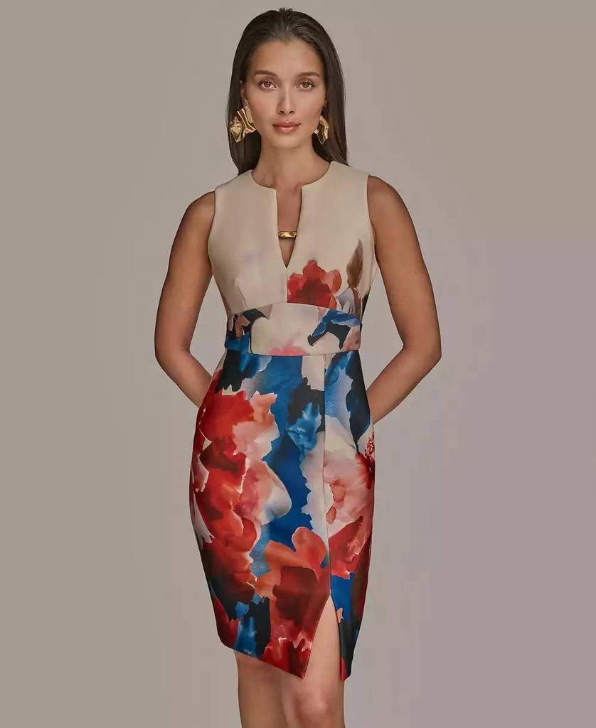 Donna Karan Petites Printed Scuba Sheath Dress 2