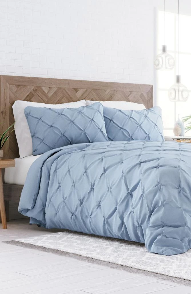 IENJOY HOME HOME SPUN Premium Ultra Soft 3-Piece Pinch Pleat Duvet Cover Set 1